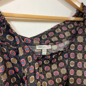 Casting LA Silk Off Shoulder Blouse Size: L